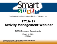 FY16-17 Activity Management Overview Webinar Slides