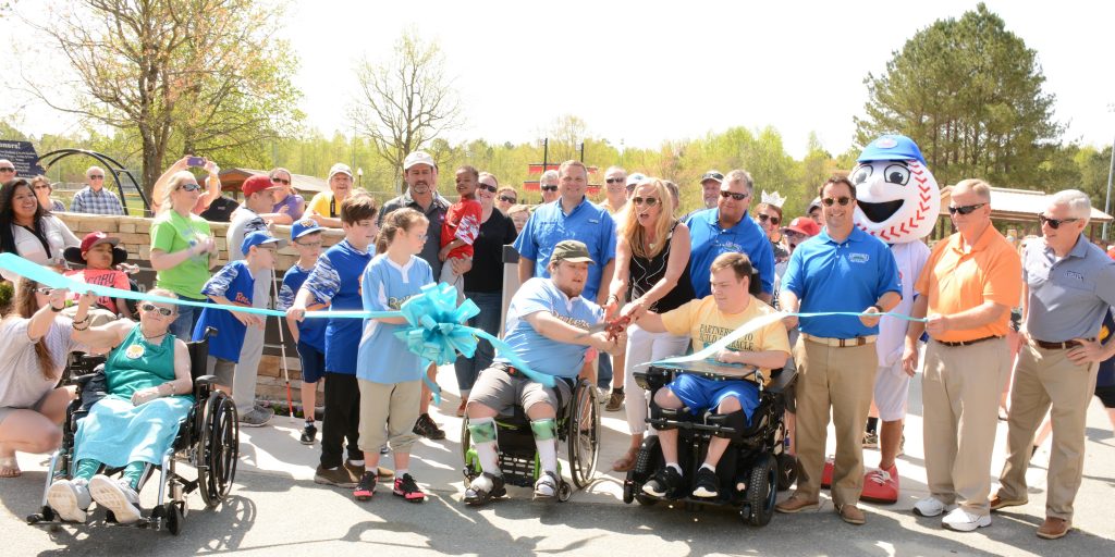 ribbon cutting of Partnership for Children Park – A Place for All