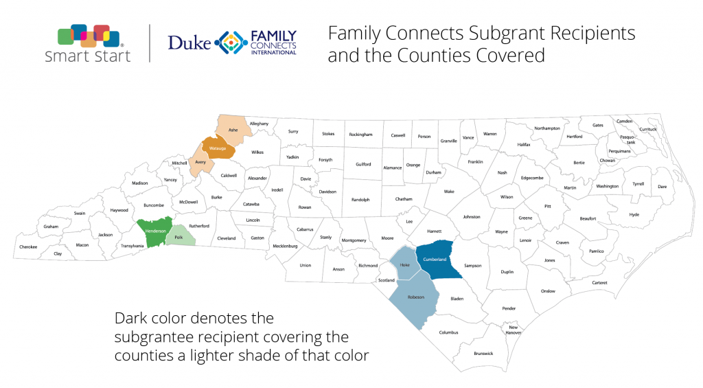 family contacts sub grantees map of nc