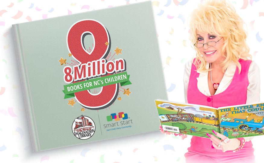 Dolly Parton reading and 8 million books badge