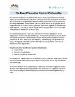 Board-Executive Director Relationship