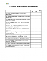Individual Board Member Self-Evaluation