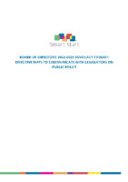 Smart Start Board Public Policy Advocacy Tootlkit