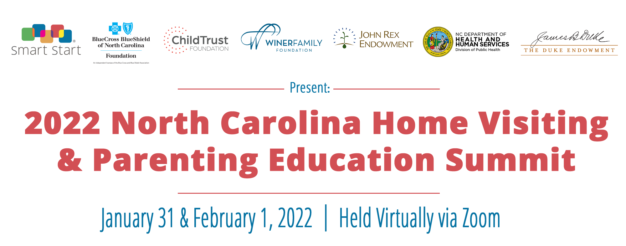 Home Visiting Summit 2022 Registration Logobar Smart Start & The